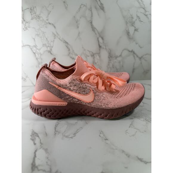 Nike Epic React Flyknit 2 Rust Pink BQ8927-600 Women Size 5 New Running Training - Picture 4 of 5